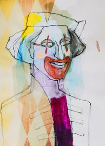 Whimsical Clown Portrait