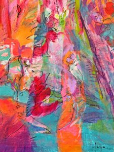 Vibrant Abstract Blooms by Dorothy Fagan