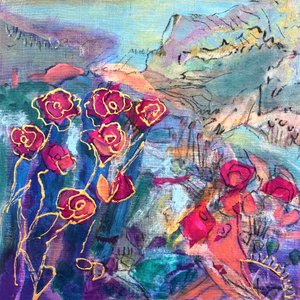 Vibrant Abstract Roses