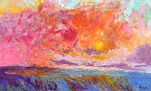 Vibrant Sunset Seascape