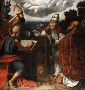 Dispute of Four Church Fathers on the Immaculate Conception, 1541