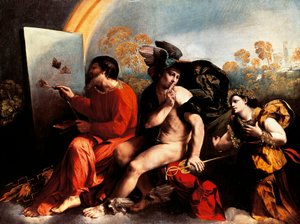 Jupiter and painter by Dosso Dossi
