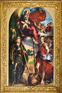 Madonna with Infant Jesus and St George and St Michael Archangel, c.1518