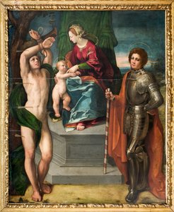 Madonna with Infant Jesus and St Sebastian and St George (detail)