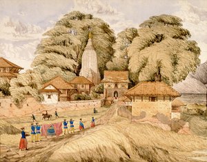 Narain - Hitthee, near Kathmandoo, Nepal by Dr. Henry Ambrose Oldfield