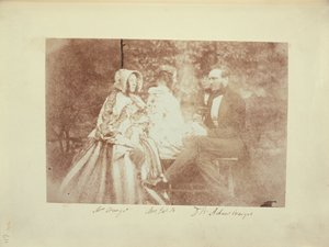 A Group Portrait with Mr. and Mrs. Adair Craigie, Mrs. James Brewster, and Sir David Brewster by Dr. John Adamson