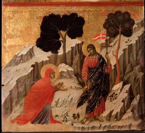 Appearance of Jesus to Mary Magdalene after resurrection (Maesta altarpiece)