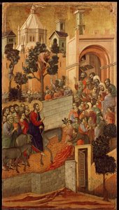 Maesta: Entry into Jerusalem by Duccio di Buoninsegna