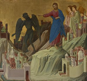 Temptation on the Mount by Duccio di Buoninsegna