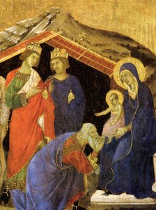 The Adoration of the Magi (Detail) by Duccio di Buoninsegna