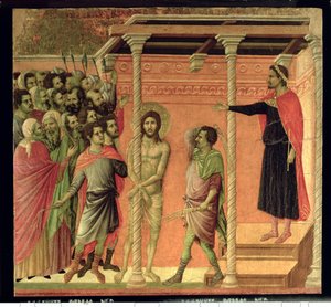 The Flagellation, from the Maesta altarpiece, c. 1308-11 by Duccio di Buoninsegna