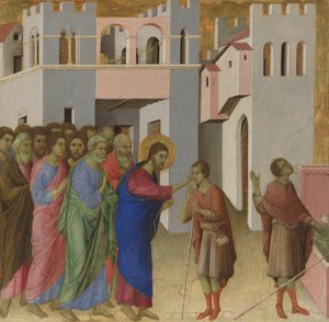 The Healing of the Man Born Blind by Duccio di Buoninsegna