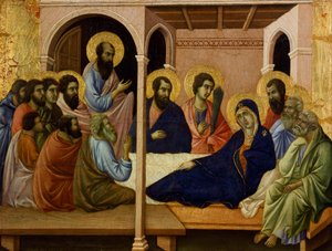 The Virgin taking leave of the apostles (detail)