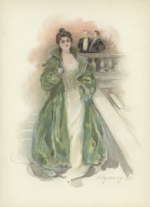 Society lady at the Savoy Hotel, London by Dudley Hardy