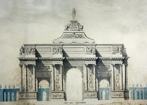 Arc de Triomphe, after the designs by Claude Perrault (1613-78) by Dupouy Dupouy