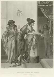 Dancing girls of Cades (engraving) by Dutch School