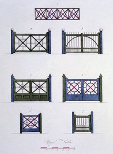 Designs from Magazine of Garden Gems by G. van Laar, published 1802 by Dutch School