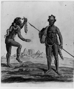 Drawing from an Album of Natives of Brazil, Africa, Persia and the East India