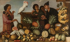 East Indian Market Stall in Batavia, 1640-66