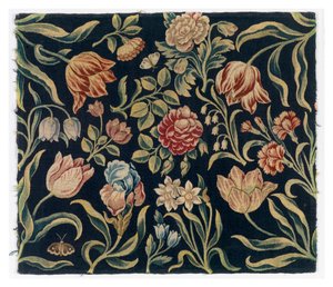 Folding screen with floral tapestry panels by Dutch School