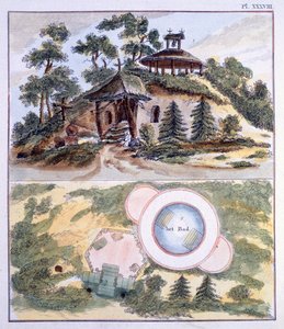 Garden decorations, from Magazine of Garden Gems by G. van Laar, published 1802 by Dutch School