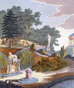 Garden decorations, from Magazine of Garden Gems by G. van Laar, published 1802