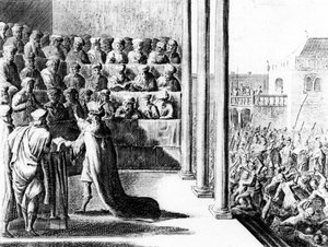 Herod the Great accuses his sons, Alexander and Aristobulus, of treason. c.1700 by Dutch School