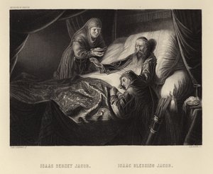 Isaac Blessing Jacob by Dutch School