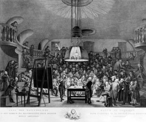 J. H. van Swinden Demonstrating the Generation of Electricity to the Felix Meritis Society, Amsterdam, c.1800