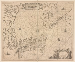 Map of Japan, Nova et accurata Japoniae, Terrae Esonis ac Insularum adjacentium ex nivissima detectione descriptio by Dutch School