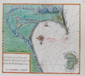 Map of the Cape of Good Hope. Table Bay, South Africa