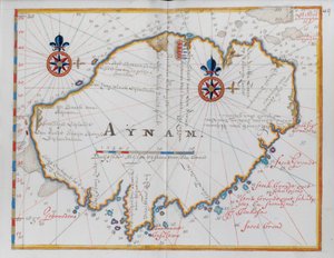 Map of the island of Aynam