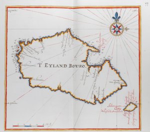 Map of the island of Bouro, Indonesia by Dutch School