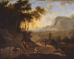 Mountain Landscape with Figures