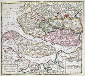Nieuwe Kaart der van het Zuid Westelykste deel van Holland, behelzende de Baljuwschappen Voorne, Putten, enz. [Thirty-six maps of the Netherlands]