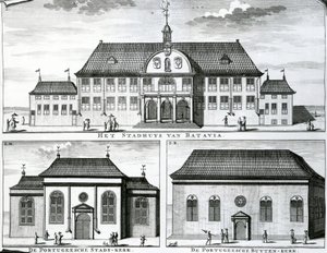 Portuguese Church and Town Hall in Batavia