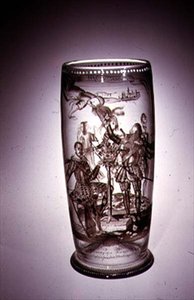 Sepia enamelled humpen, early 17th century
