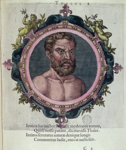 Thales of Miletus, illustration from Veterum et Recentium Medicorum Philosophorumque Icones by Johannes Sambucus, published by Plantin in Antwerp 1574 by Dutch School