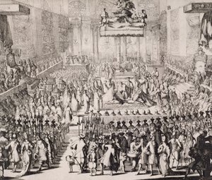 The Coronation of William of Orange and Mary, at Westminster Abbey, 21st April 1689 by Dutch School