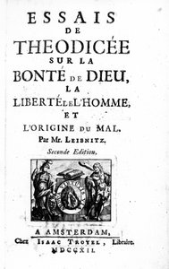 Title Page for Theodicee by Gottfried Leibniz, second edition published 1712 by Dutch School