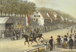 Trotting Race for the Golden Whip, Leeuwarden, 24 July, 1830 by Dutch School