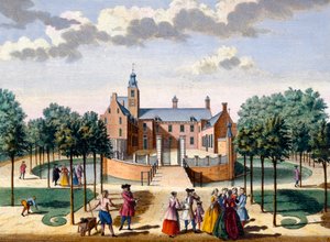 View of Adrichem House, from Het Zeganpralent Kennemerlant by Hendrick de Leth and Matthias Brouerius Van Nidek, published c.1700-1730