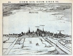 View of the town of Munster, from Rerum Germanicarum, by P. Bertin, Amsterdam 1616 by Dutch School