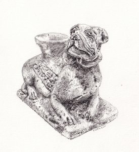 Charming Bulldog Statue by EC Mazur