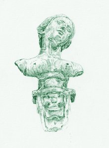 Green Classical Bust
