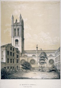 South-east view of the Church of St Michael, Cornhill, City of London by EJ Dickinson