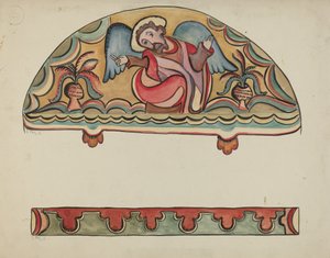 Lunette and Detail from Altar Church at Sanctuario, Chimayo, 1935-1942