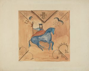 St. George Painted on Deerskin