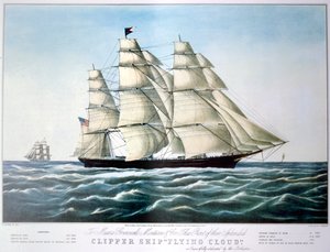 Clipper Ship Flying Cloud by E Brown Jr