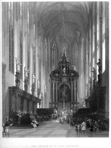 The church of St Paul, Antwerp, 19th century